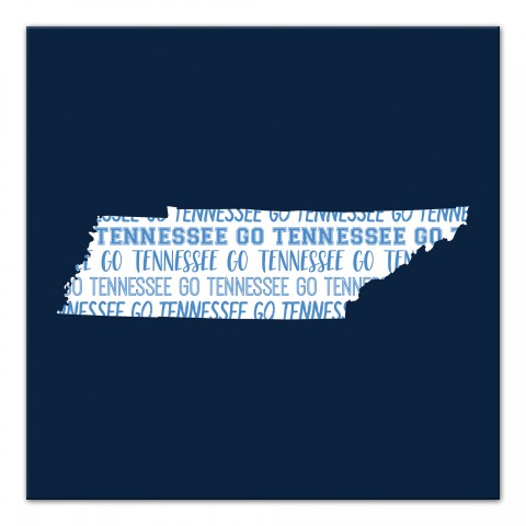 Designs Direct Creative Group Blue Tennessee Go Team 16x16 Canvas Wall Art