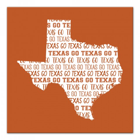 Designs Direct Creative Group Orange Texas Go Team 16x16 Canvas Wall Art