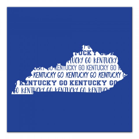 Designs Direct Creative Group Blue Kentucky Go Team 16x16 Canvas Wall Art