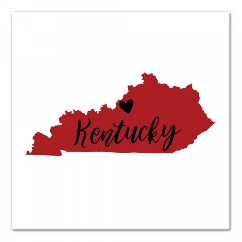 Designs Direct Creative Group Red and Black Kentucky Pride 16x16 Canvas Wall Art