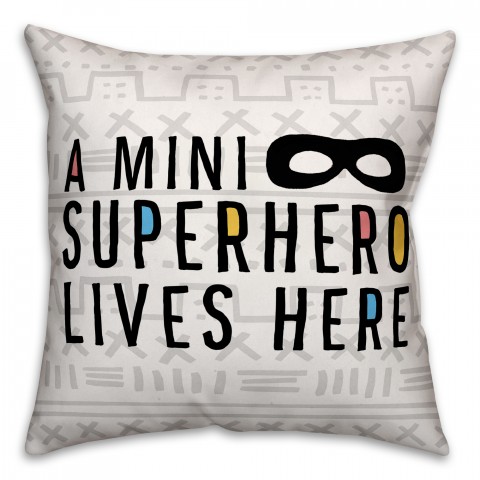 Mini Superhero Residence 16x16 Spun Poly Pillow