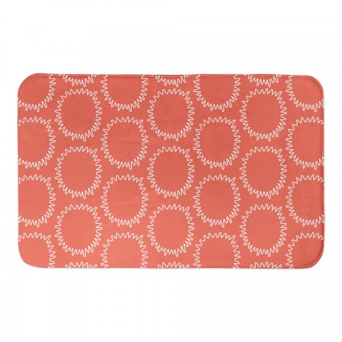 Orange Sun Pattern 24x17 Bath Mat