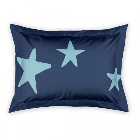Blue Star Pattern Standard Brushed Poly Sham