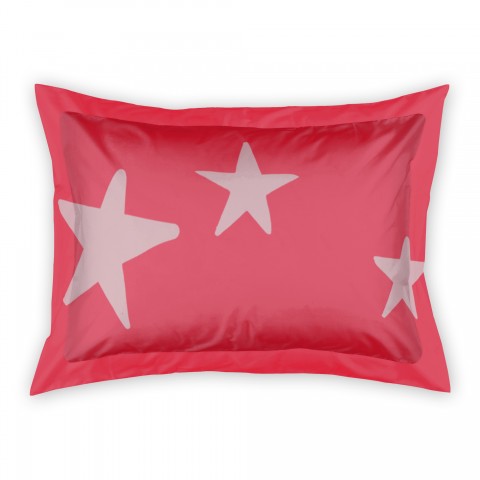 Pink Star Pattern Standard Brushed Poly Sham