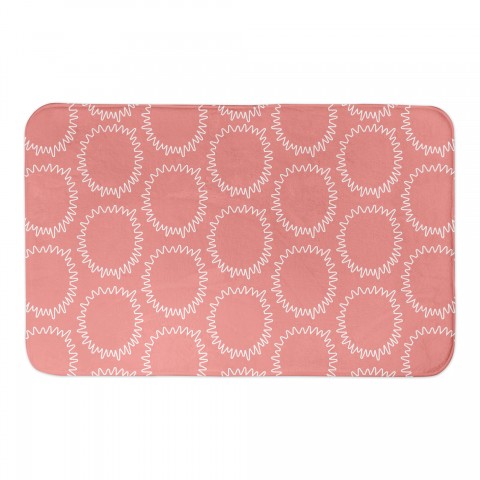 Pink Sun Pattern 24x17 Bath Mat
