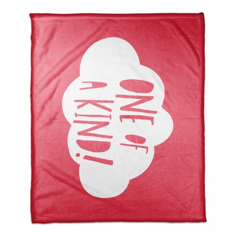 One of a Kind Red Cloud 50x60 Coral Fleece Blanket