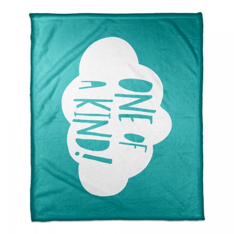 One of a Kind Green Cloud 50x60 Coral Fleece Blanket
