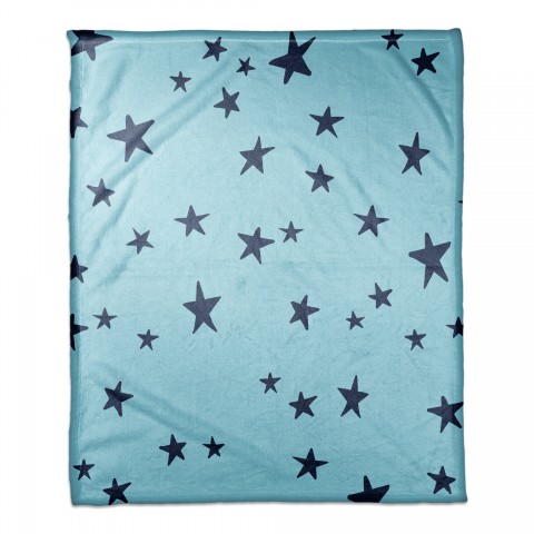 Blue Stars Pattern 50x60 Coral Fleece Blanket