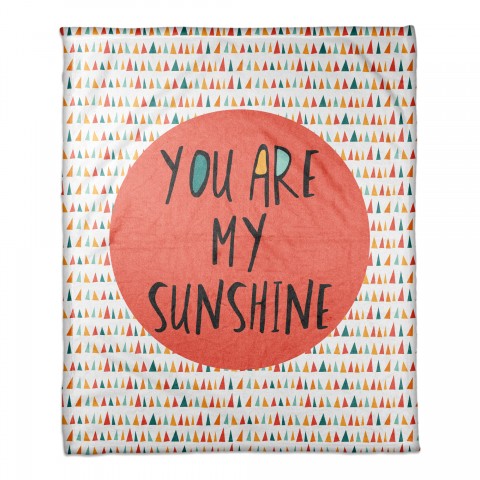 You Are My Sunshine - Orange 50x60 Coral Fleece Blanket