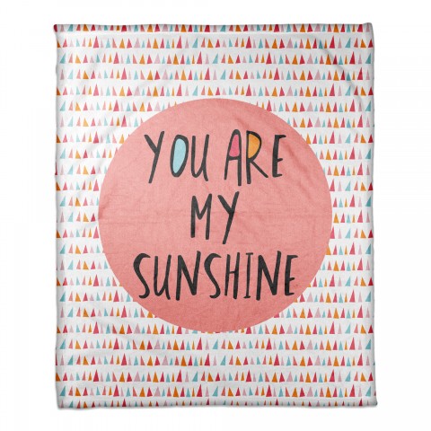 You Are My Sunshine - Pink 50x60 Coral Fleece Blanket