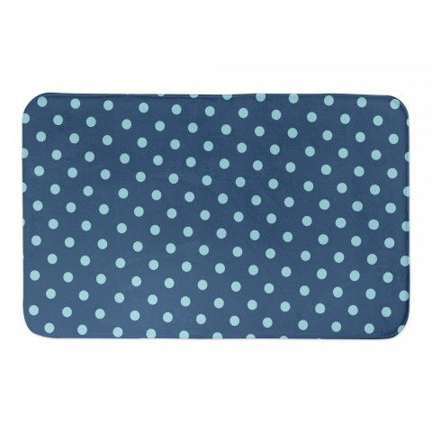Blue Polka Dots 24x17 Bath Mat