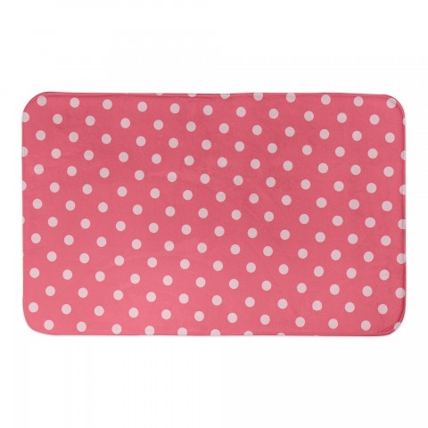 Pink Polka Dots 24x17 Bath Mat