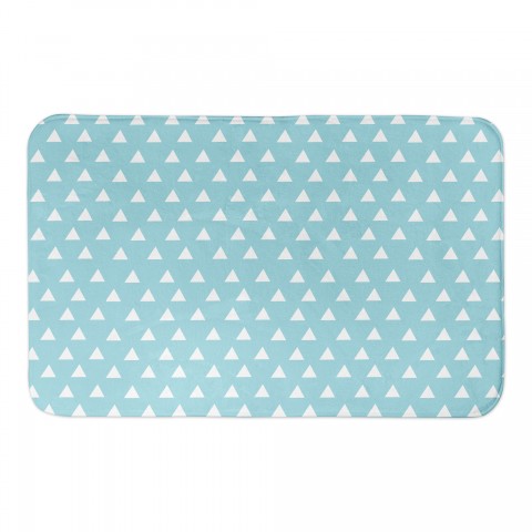 Powder Blue Polka Dots 24x17 Bath Mat