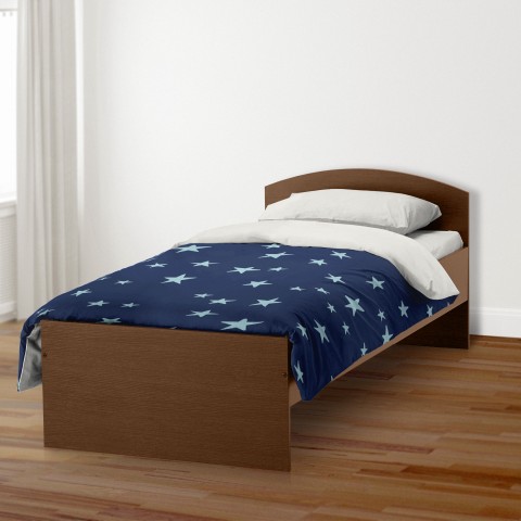 Blue Star Pattern Twin Brushed Poly Duvet