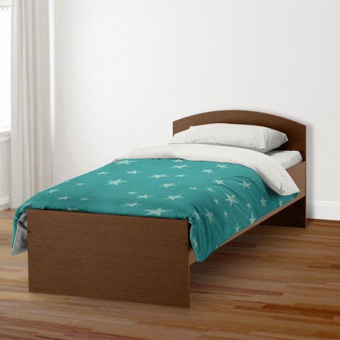 Green Star Pattern Twin Brushed Poly Duvet