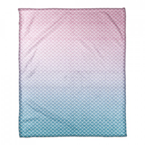 Mermaid Scales 50x60 Coral Fleece Blanket