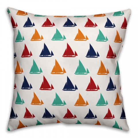 Lots of Boats 16x16 Spun Poly Pillow