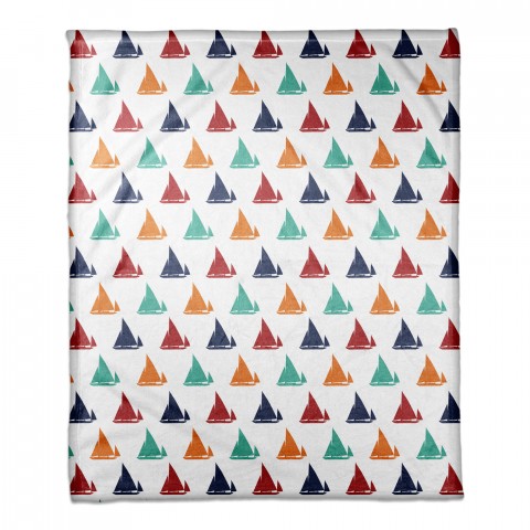 Lots of Boats 50x60 Coral Fleece Blanket