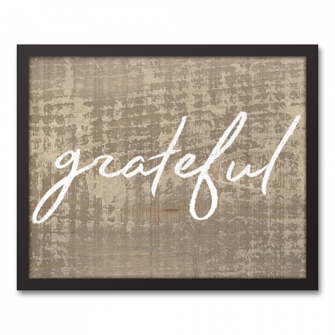 Rustic Grateful 16x20 Black Framed Canvas