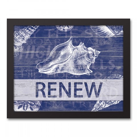 Renew Shell 11x14 Black Framed Canvas