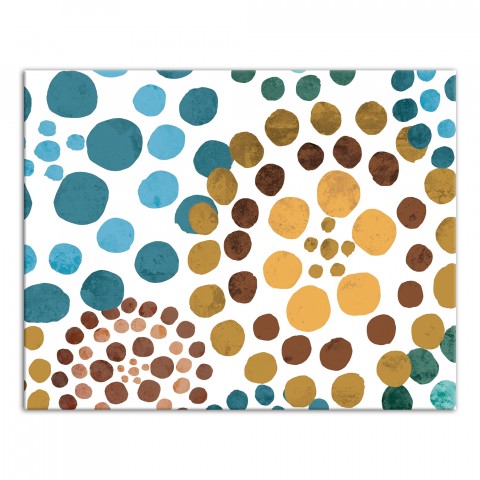 Colorful Floral Dots Wall Art