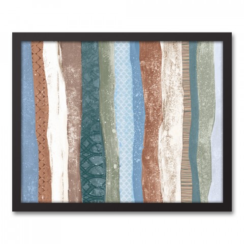 Ocean Patterns 16x20 Black Framed Canvas