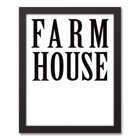 Farm House 11x14 Black Framed Canvas