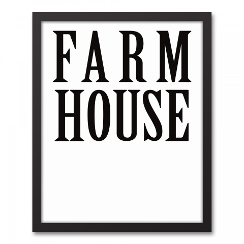 Farm House 16x20 Black Framed Canvas