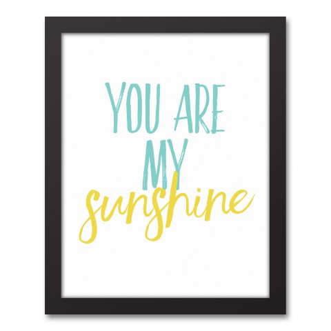 You Are My Sunshine 11x14 Black Framed Canvas