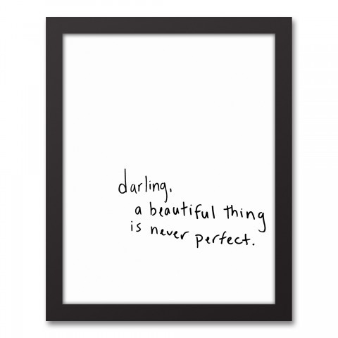 Beauty Is Never Perfect 11x14 Black Framed Canvas