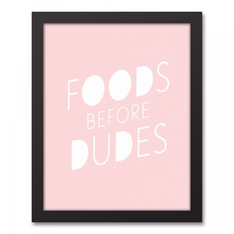 Foods Before Dudes 11x14 Black Framed Canvas
