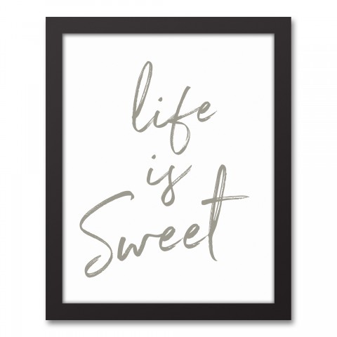 Life is Sweet 11x14 Black Framed Canvas