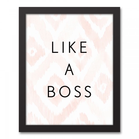 Like a Boss 11x14 Black Framed Canvas