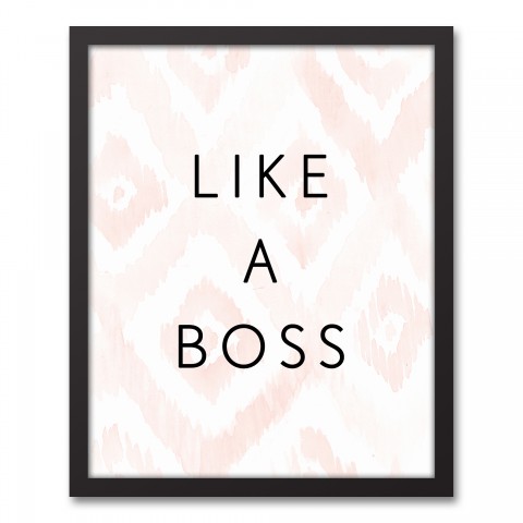 Like a Boss 16x20 Black Framed Canvas