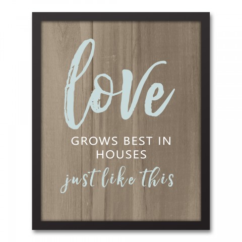 Love Grows 16x20 Black Framed Canvas