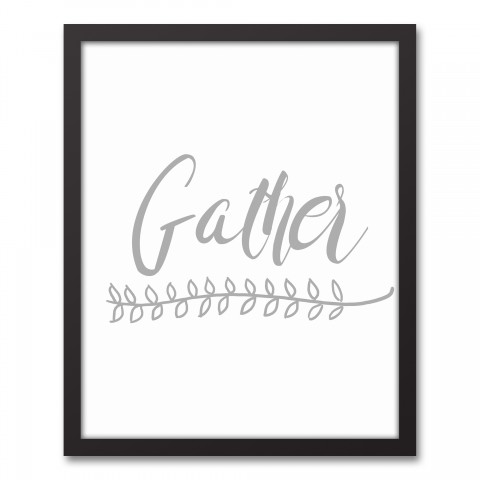 Gather 16x20 Black Framed Canvas