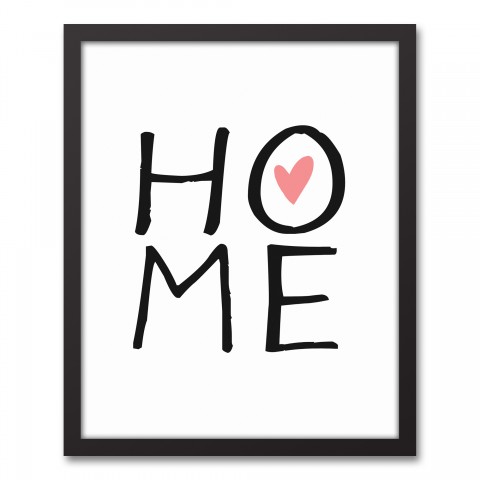 Home 16x20 Black Framed Canvas