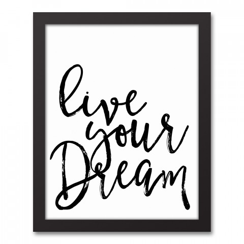 Live Your Dream 11x14 Black Framed Canvas