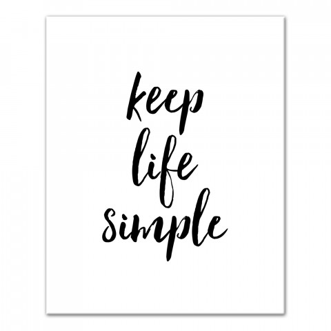 Keep Life Simple Wall Art