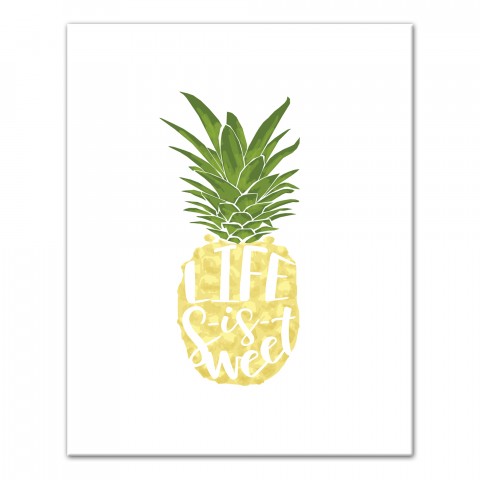 Life is Sweet Pineapple Wall Art