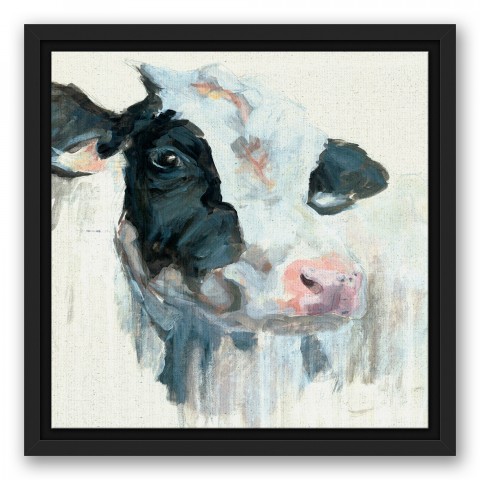 Curious Painted Dairy Cow Wall Art