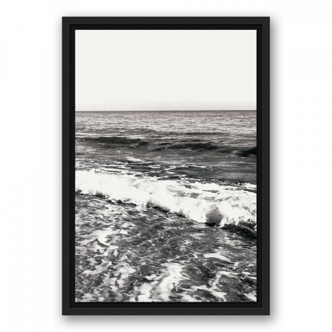 Black and White Ocean Waves Wall Art