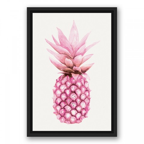 Watercolor Pink Pineapple Wall Art