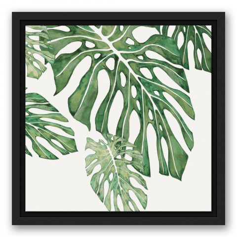 Green Tropical Leaves Wall Art