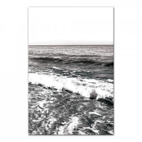 Black and White Ocean Waves Wall Art