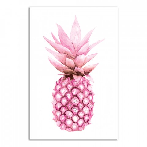 Watercolor Pink Pineapple Wall Art