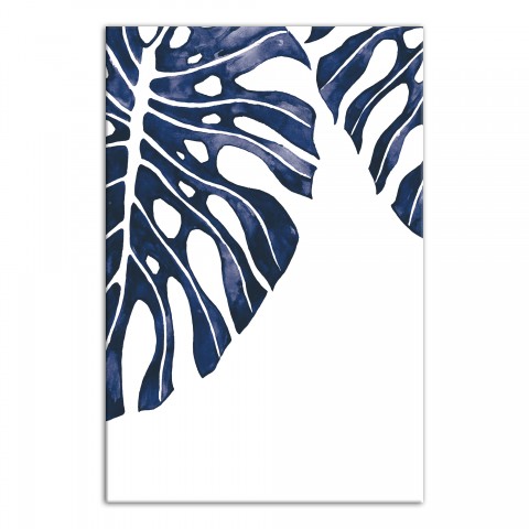 Tropical Indigo Leaves Wall Art