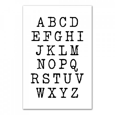 Typewriter Alphabet Wall Art