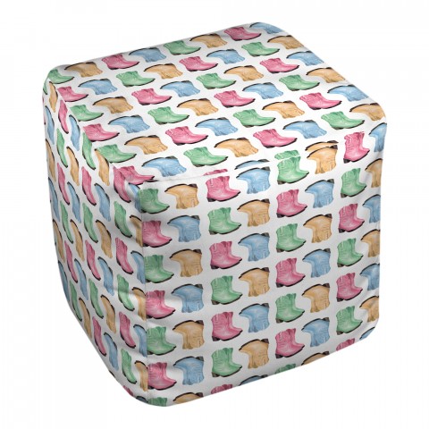 Cowgirl Booties 13x13 Ottoman