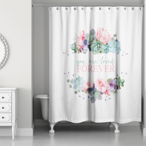 Loved Forever 71x74 Shower Curtain